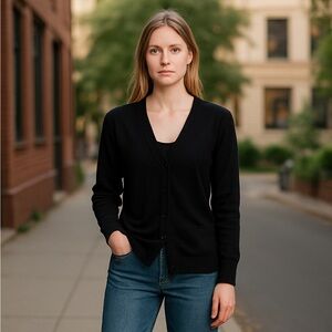 J. Crew Women's Black Cardigan Sweater